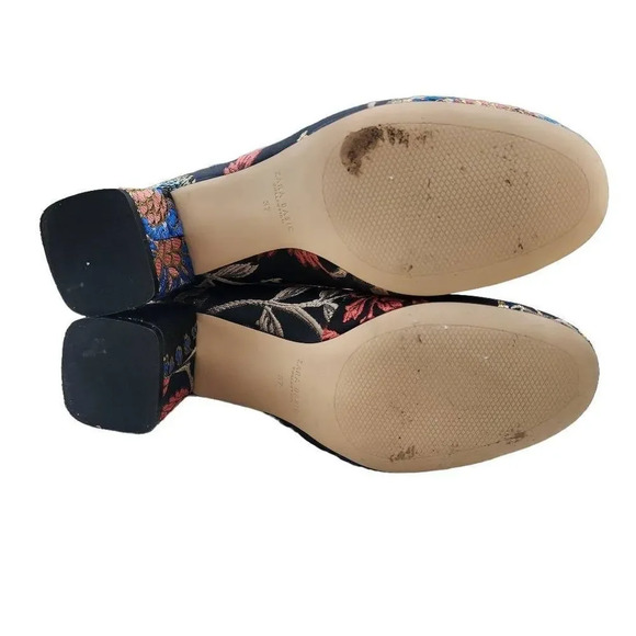 Brocade ZARA Embroidered Floral Ankle Boots Size 37 - Picture 4 of 6